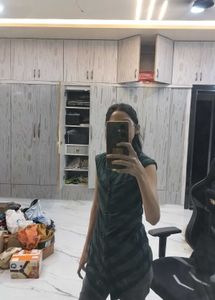 Green Long Line Top