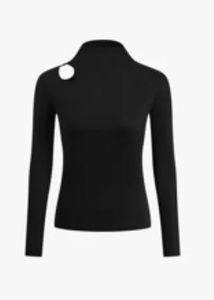 Chic Black Long Sleeve Top
