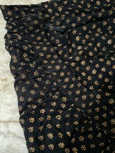 Juniper Black &amp; Gold-Toned PrintedFlared Pallazo