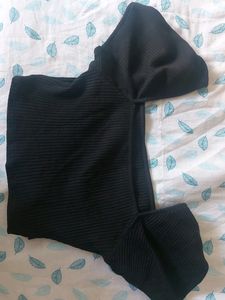 Off Shoulder Black Top H&M