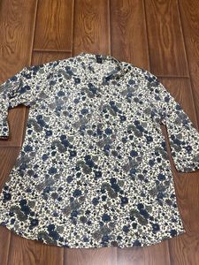 Floral Print Button-Up Shirt