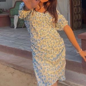 Floral Knee Level Dress