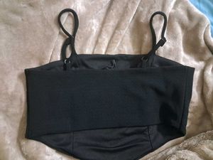 Black Crop Corset Top