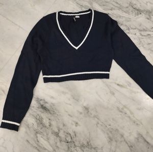 Y2k H&amp;M Pinteresty V Neck Fitted Sweater