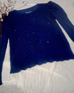 Navy Sparkle Top **No Brand Label**