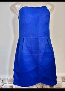 Size Small Blue Strapless Mini Dress