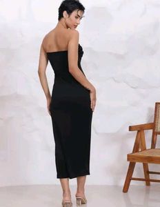 Chic Black Bodycon Midi Dress