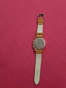 Elegant Beige Strap Watch