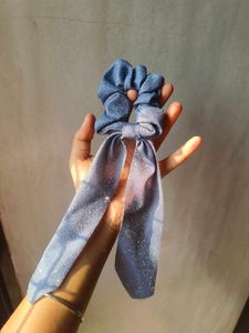 Teal Sparkle Scrunchie