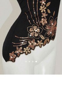 Black Floral Tube Top