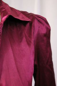 Elegant Magenta Satin Corset Shirt