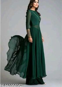 green kurti set