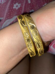 Gold Plated Bangles (Antitarnish)