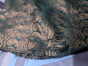 Bottle green &amp; Golden Wide leg skirt