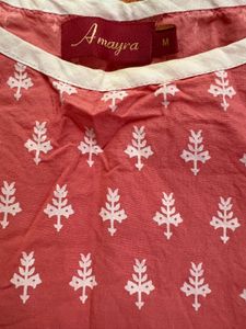 Pink Cotton Kurta Set with pant