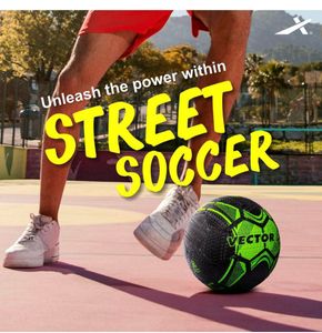 VectorX street soccer rubber mould football Size-5