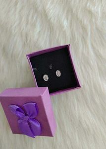 925 Oval Stone Stud Earrings With Hallmark