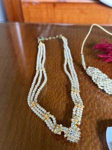 -Pearl Neckpeice+ Earrings