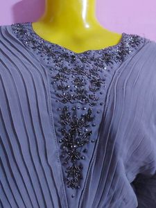 grey long frock
