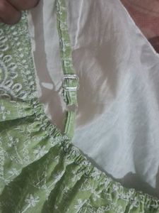 Green Embroidered Top