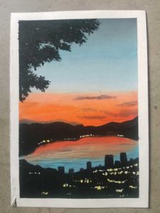 Sunset Scenary 🌇 Painting