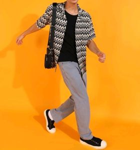Regular Fit Printed Spread Collar Shirt