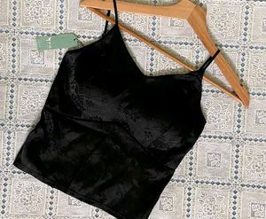 Elegant Black Cami top Padded
