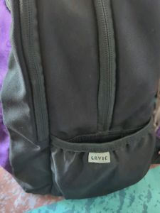 Black And Purple Lavie Backpack