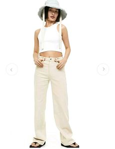 H&M Women Wide Twill Trousers
