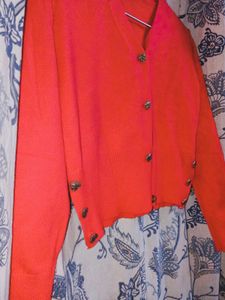 Red Sweetheart Knit Cardigan