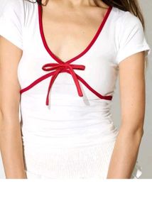 Cute White Bow Top