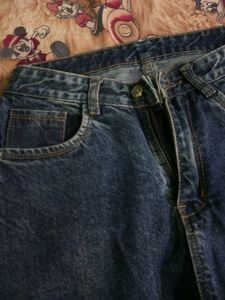Wide Leg Blue Jeans