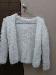 White Fur Cardigan