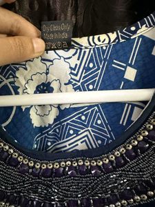 A Line Blue Gown