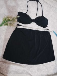 Helter Bikini Set With Skirt