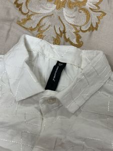 THREAD WORK WHITE SHIRT✨