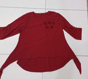 Maroon Red Top For Women