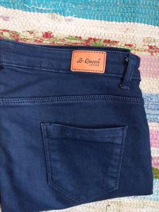 Dark Blue Denim Jeans With Top