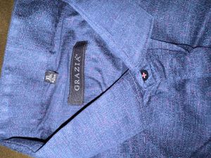 pure cotton shirt navy blue