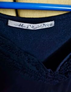 Navy Blue V-Neck Top