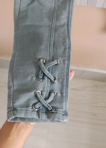Women Designer High Rise Jeans | Grey | Stretchabl
