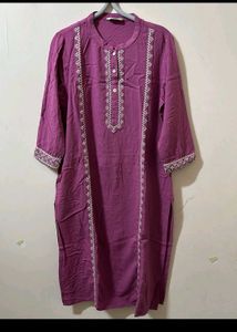 Purple Embroidered Tunic