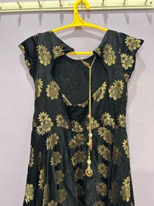 Banarasi Silk Full Flare Anarkali Frocks
