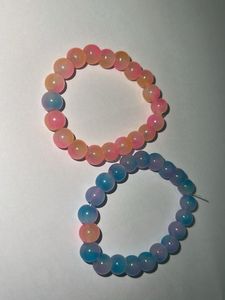 Rainbow Beaded Bracelets (Set of 2)