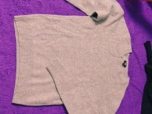Gray Wool Blend Sweater