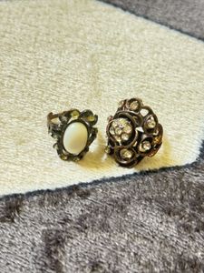 Two Vintage Rhinestone Rings