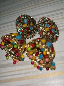 Colorful Jhumka Earrings