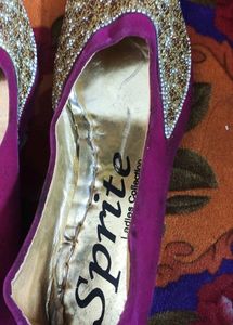 Wedding Juti with Shinny Stones and flat heels