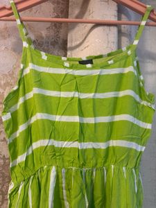 Green Striped Sundress- Bust- 32/34 Little Strech