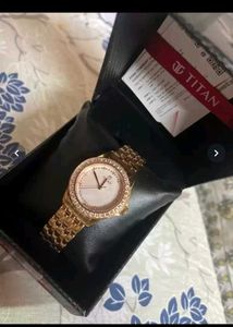 Titan Rose Gold Women&#39;s Watch with Crystals